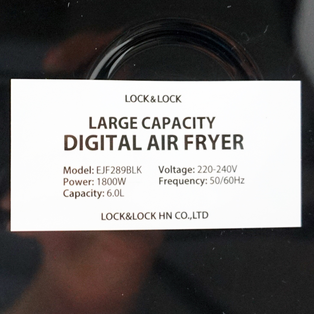 Nồi chiên không dầu 6L Lock&amp;Lock EJF289BLK