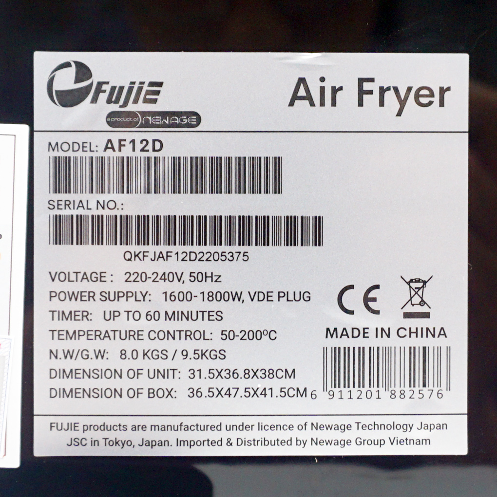 Nồi chiên không dầu 12L Fujie AF12D