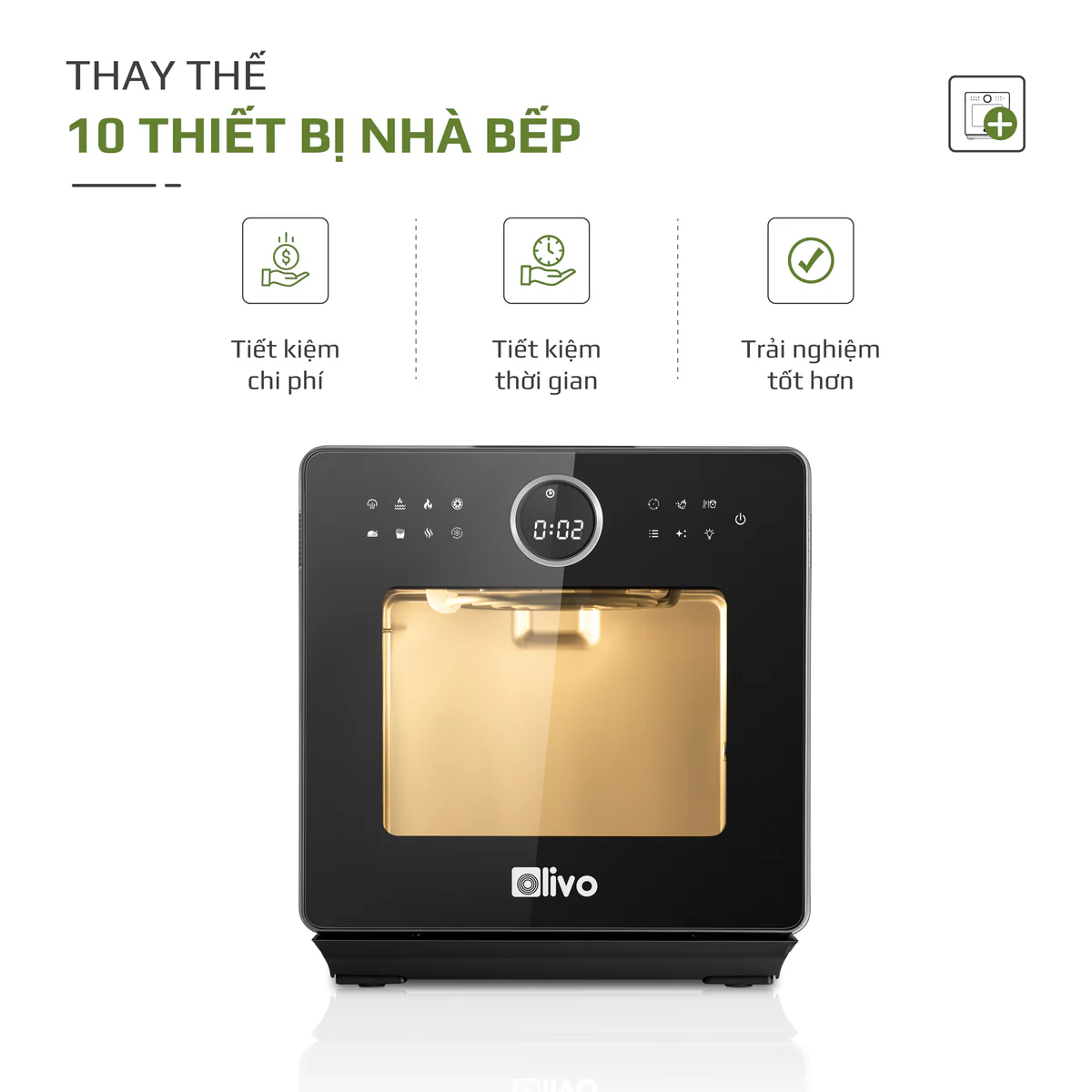 Nồi Chiên Hấp Đa Năng OLIVO SF16 PRO