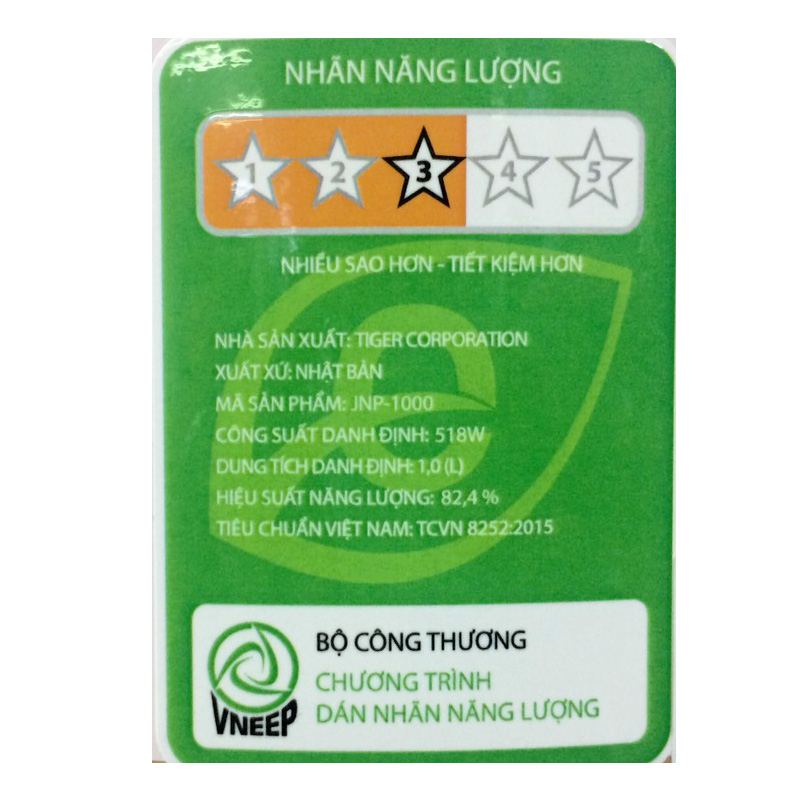 Nồi cơm điện Tiger 1L JNP1000