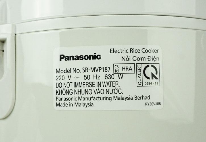 Nồi cơm điện 1,8 lít Panasonic SR-MVP187HRA