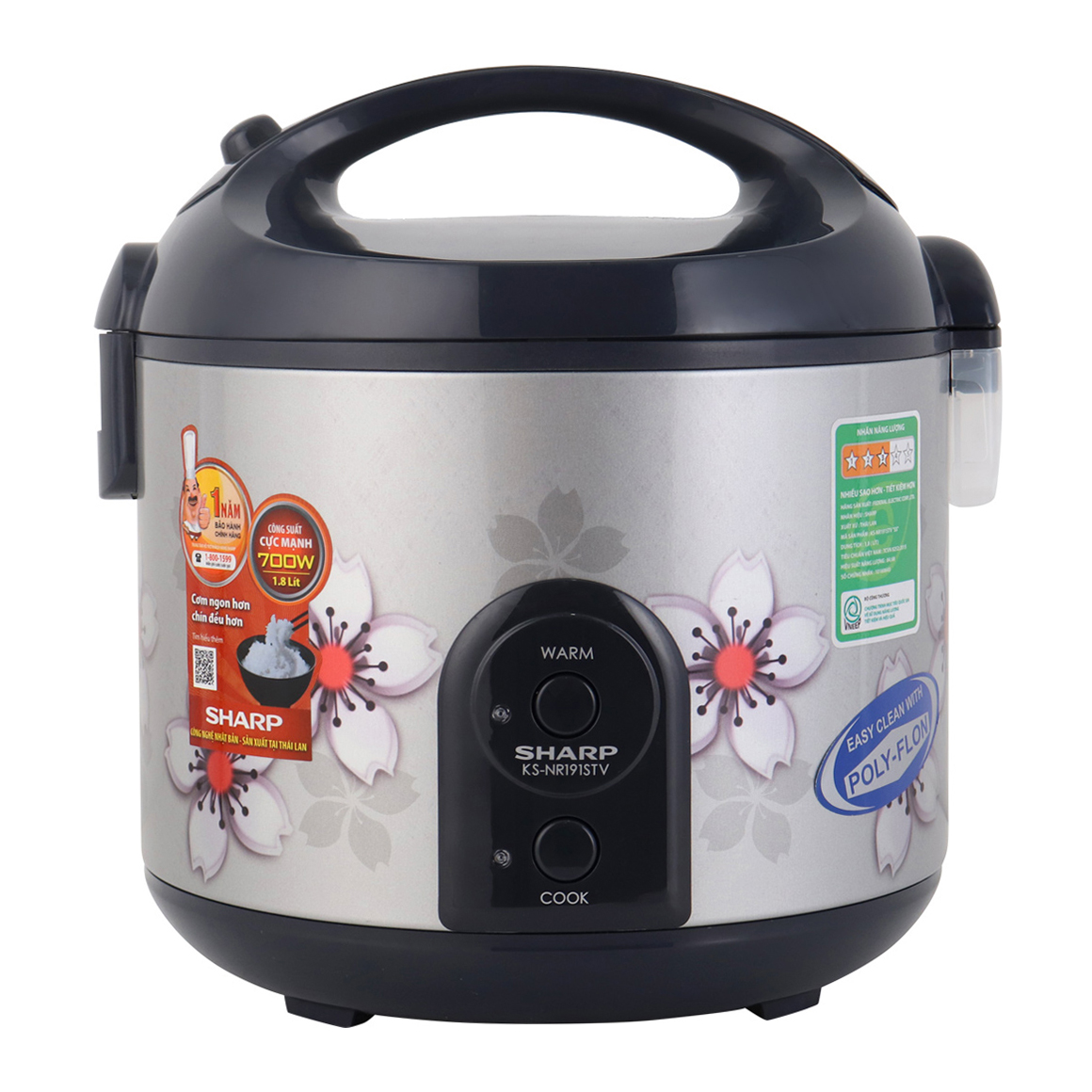 Nồi cơm điện Sharp 1.8 lít KS-NR191STV-SS