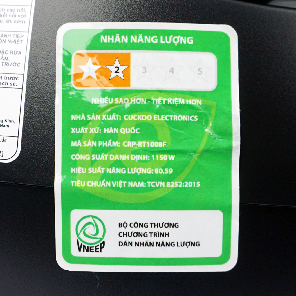 Nồi cơm áp suất điện tử Cuckoo 1.8L CRP-RT1008F