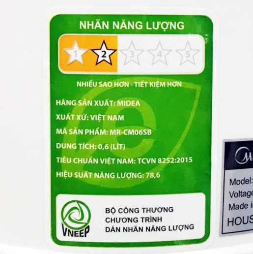 Nồi cơm điện Midea 0.6L MR-CM06SB