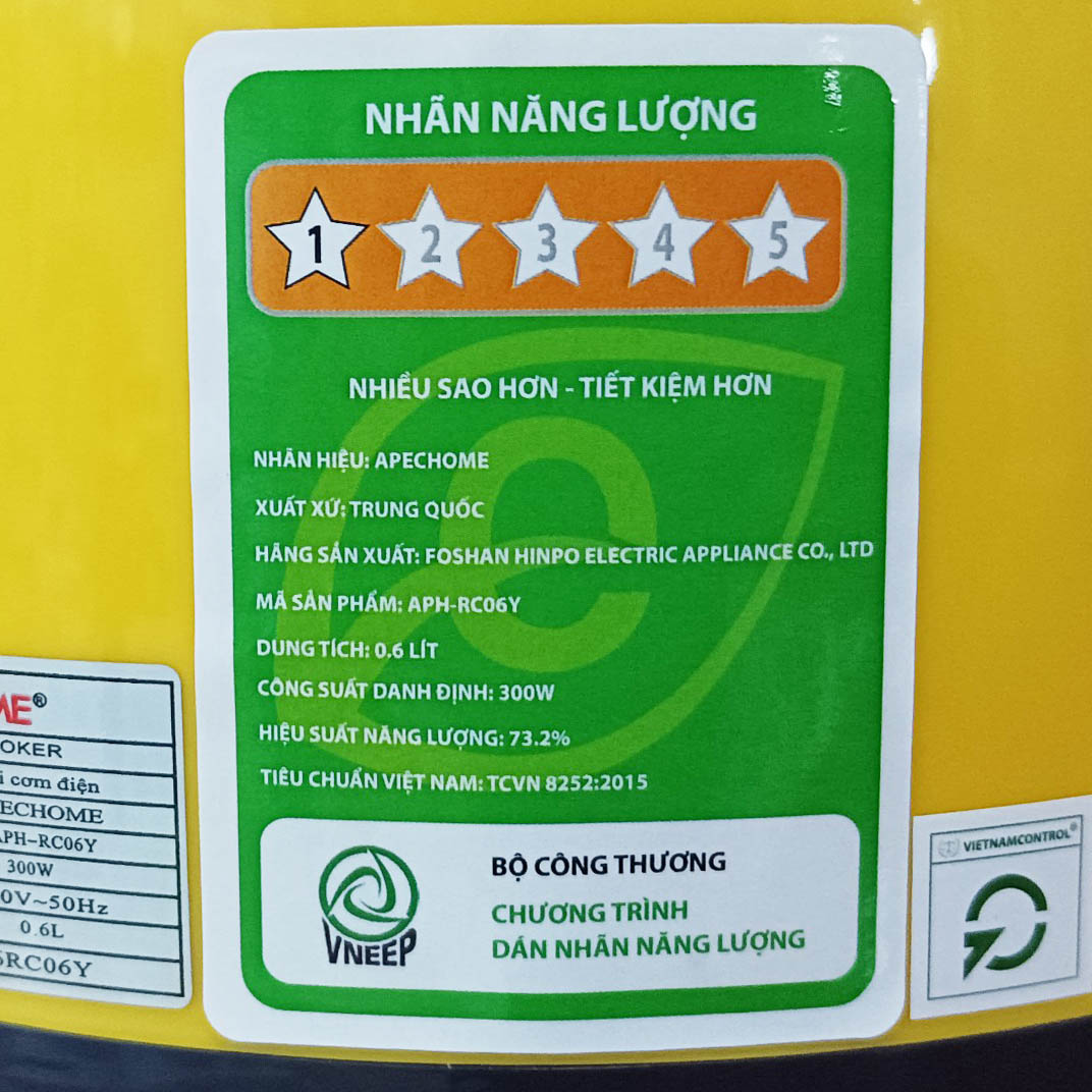 Nồi cơm điện 0.6 lít Apechome APH-RC06Y