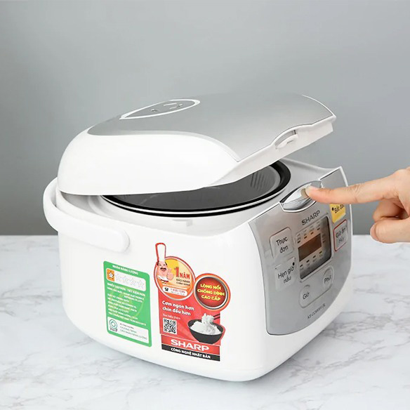 Nồi cơm điện tử Sharp 0.72 lít KS-COM08V-SL