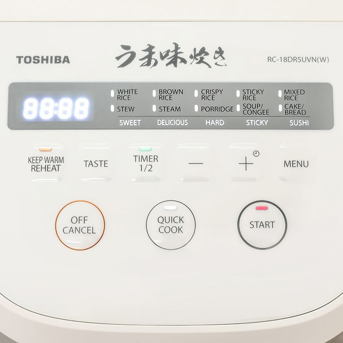 Nồi cơm điện tử Toshiba 1.8 lít RC-18DR5UVN(W)
