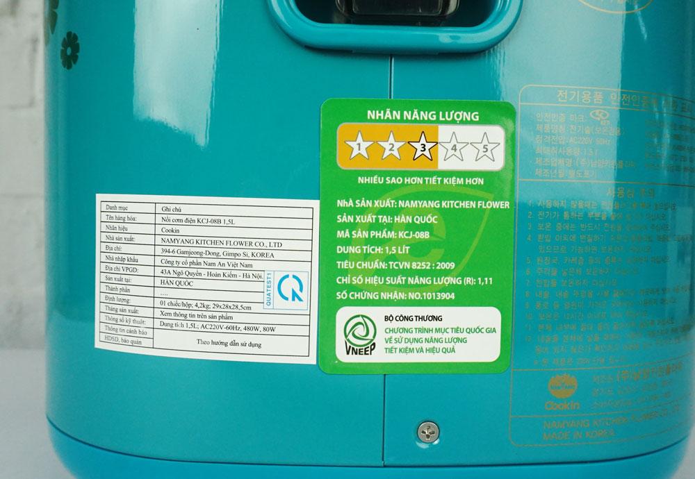 Nồi cơm điện 1.5 lít Kitchenflower KCJ-08B