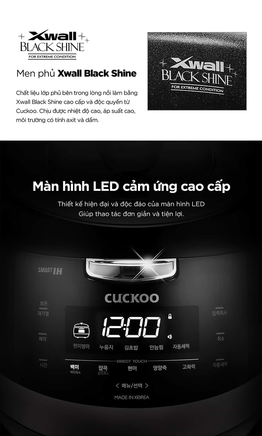 Nồi cơm điện cao tần Cuckoo 1.8 lít CRP-AHXB1008F
