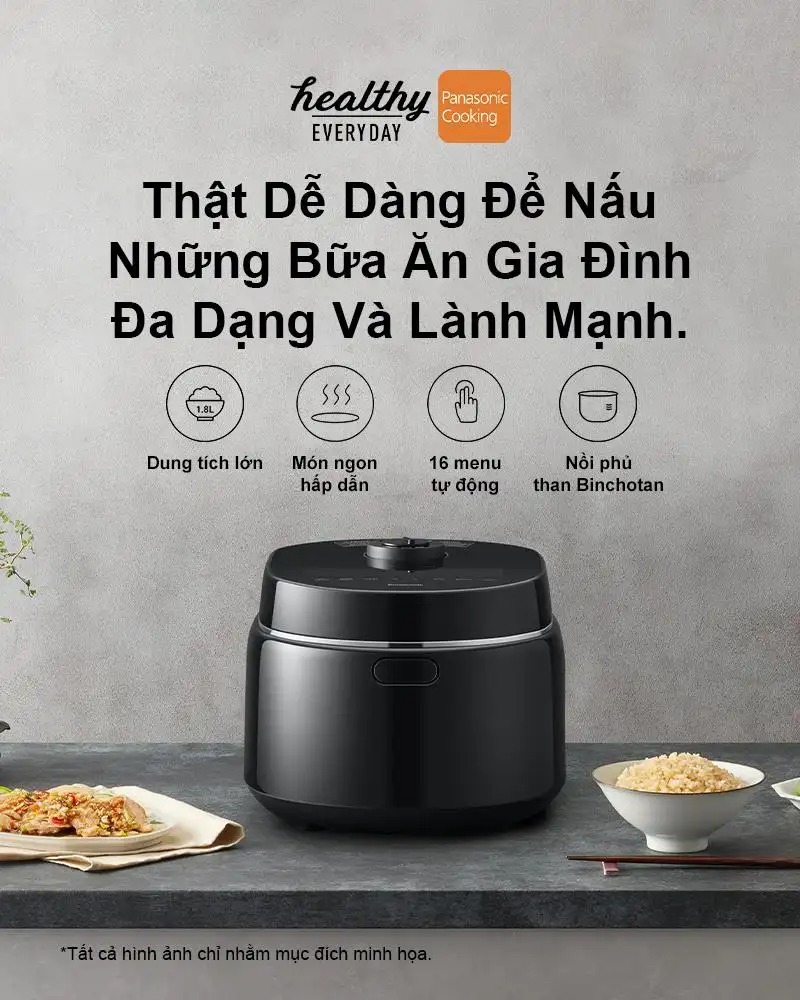Nồi cơm điện tử Panasonic 1.8 lít SR-DM184KRA