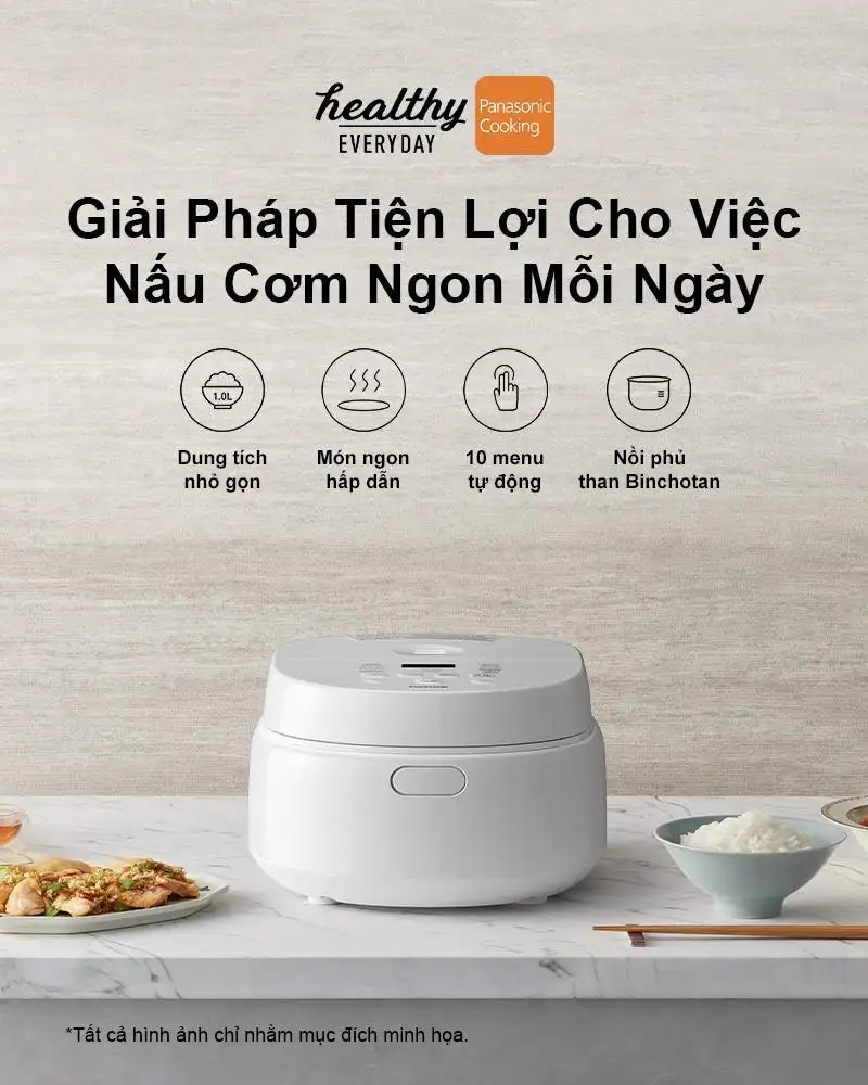 Nồi cơm điện tử Panasonic 1 lít SR-DL104WRA