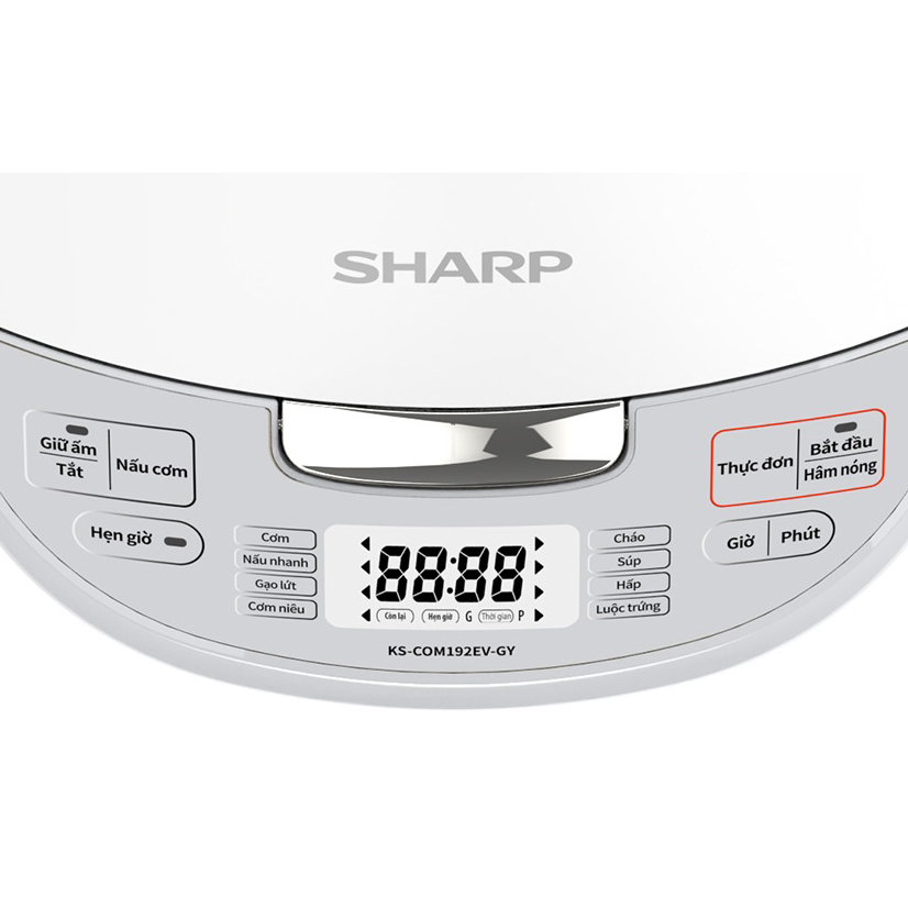 Nồi cơm điện tử Sharp 1.8 lít KS-COM192EV-GY
