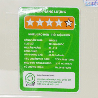 Quạt tích điện Tiross TS917