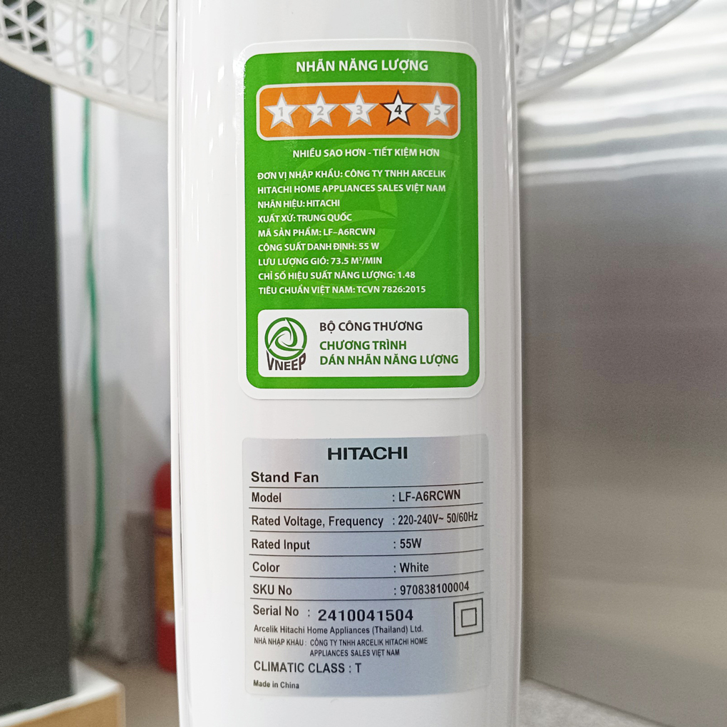 Quạt cây Hitachi LF-A6RCWN công suất 55W
