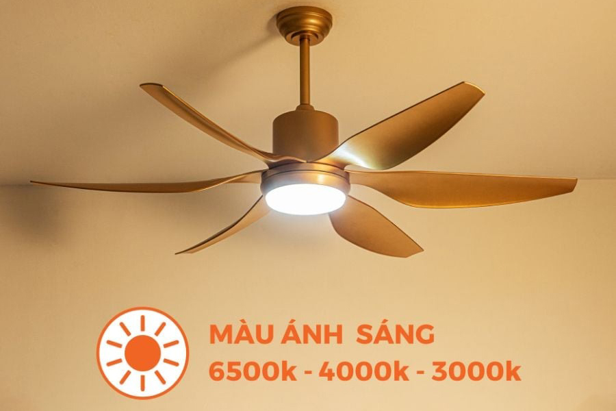 Quạt trần Nanoco 6 cánh NCF5462-GL/SL, có đèn, có khiển