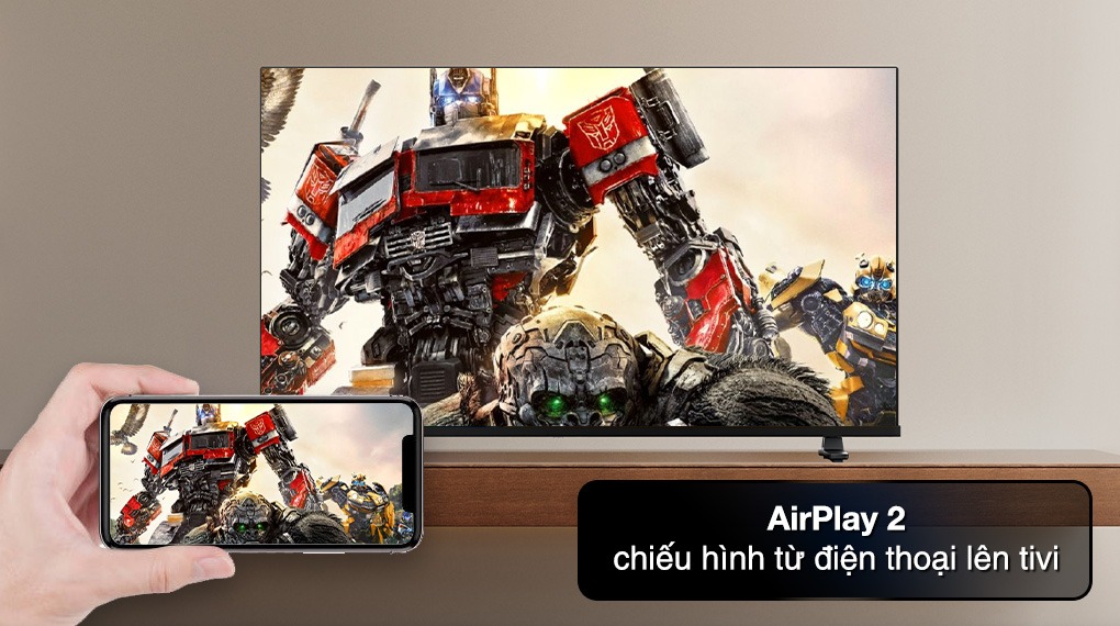 AirPlay 2 để phản chiếu màn hình điện thoại.