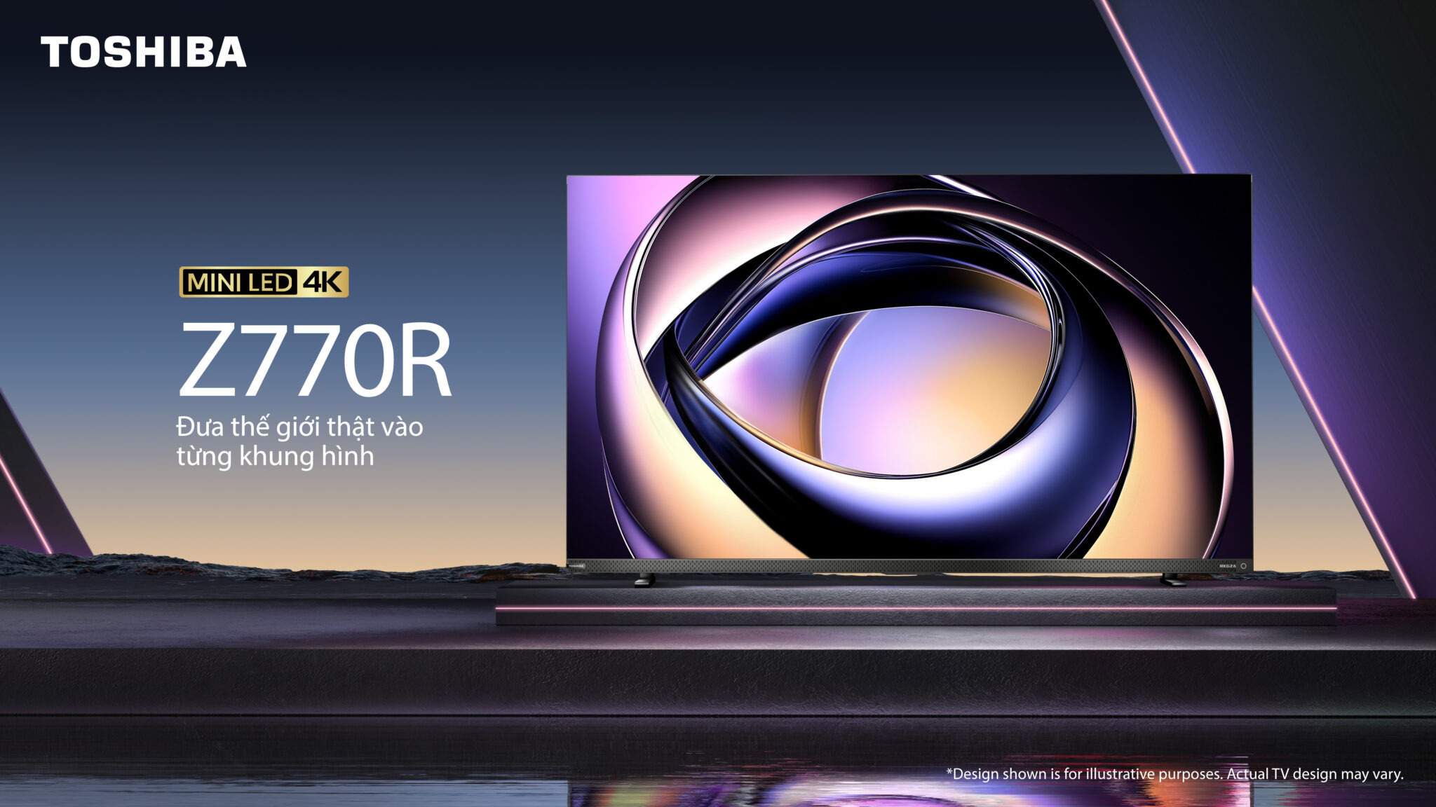Tivi Mini LED Toshiba AI 4K 65 Inch 65Z770RP