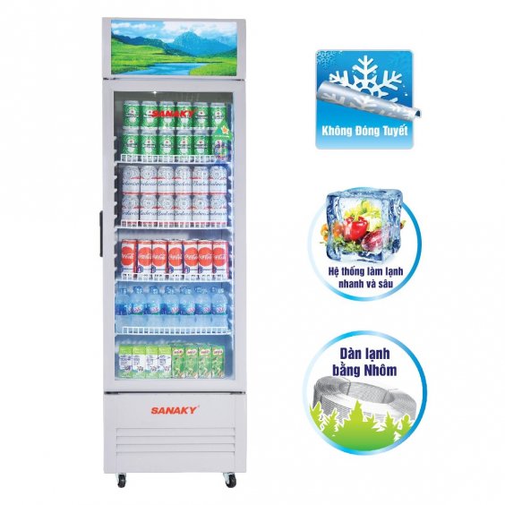 Tủ mát Sanaky 308 lít VH-308KL - 1 cánh, dàn nhôm