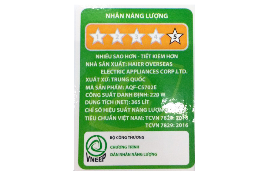 Tủ bảo quản Aqua inverter 365 lít AQF-C5702E, 2 ngăn đông mát, dàn đồng