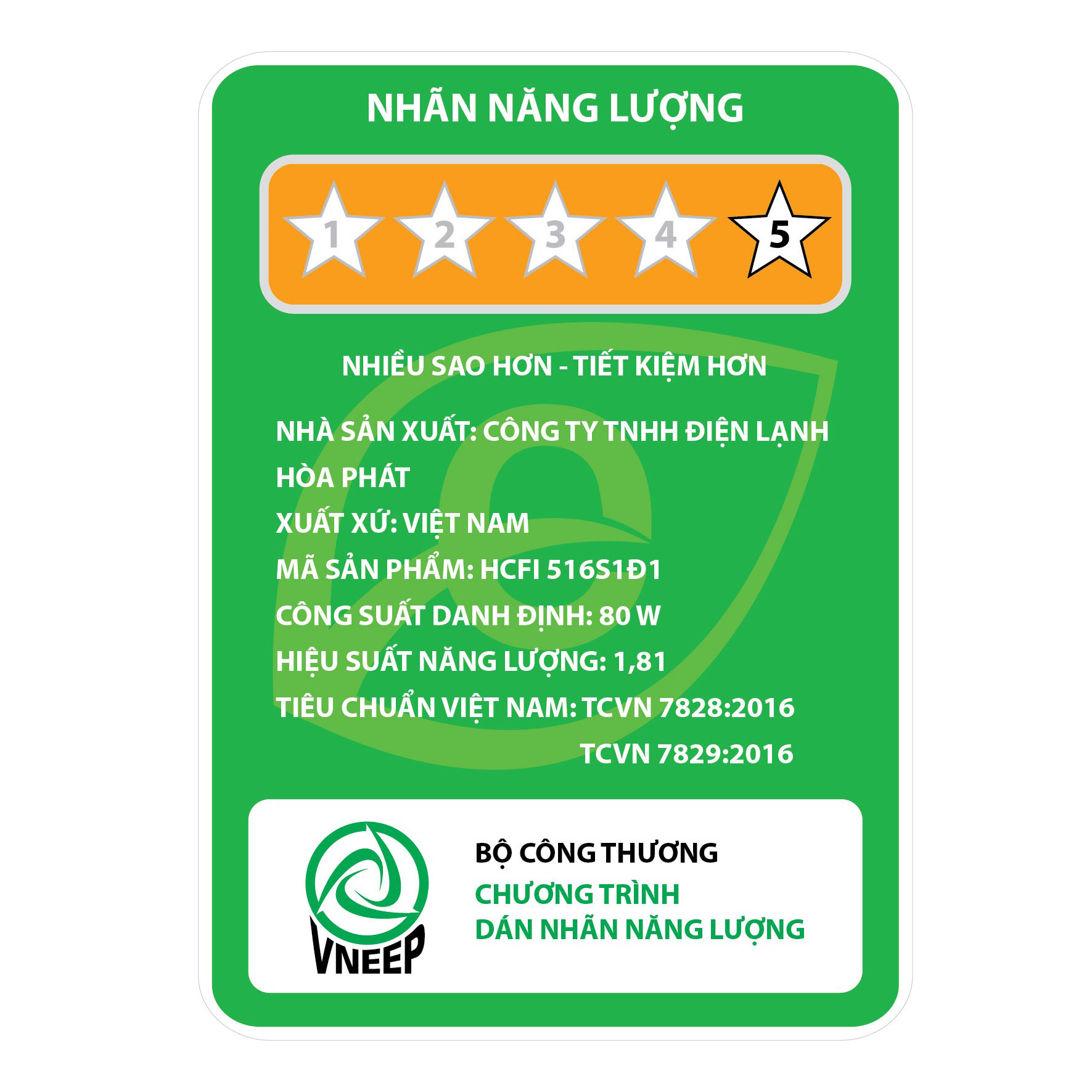 Tủ đông Hòa Phát inverter 252 lít HCFI-516S1Đ1 - 1 ngăn đông