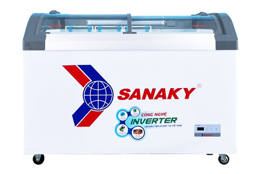 Tủ đông kính cong Sanaky inverter 350 lít VH-4899K3B