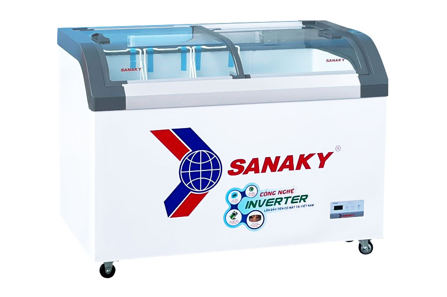 Tủ đông kính cong Sanaky inverter 350 lít VH-4899K3B