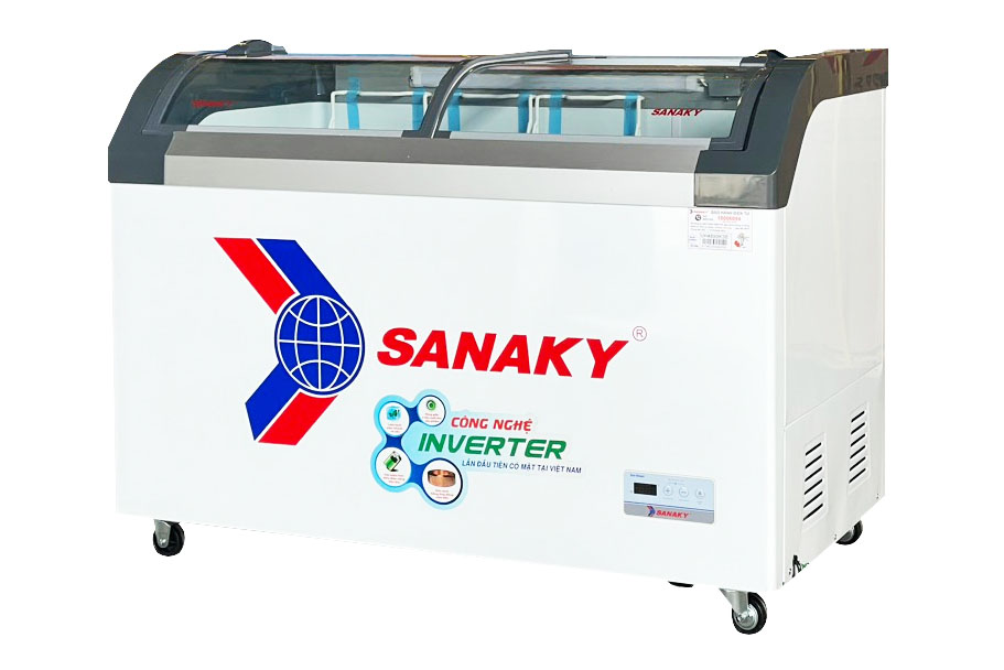 Tủ đông kính cong Sanaky inverter 350 lít VH-4899K3B