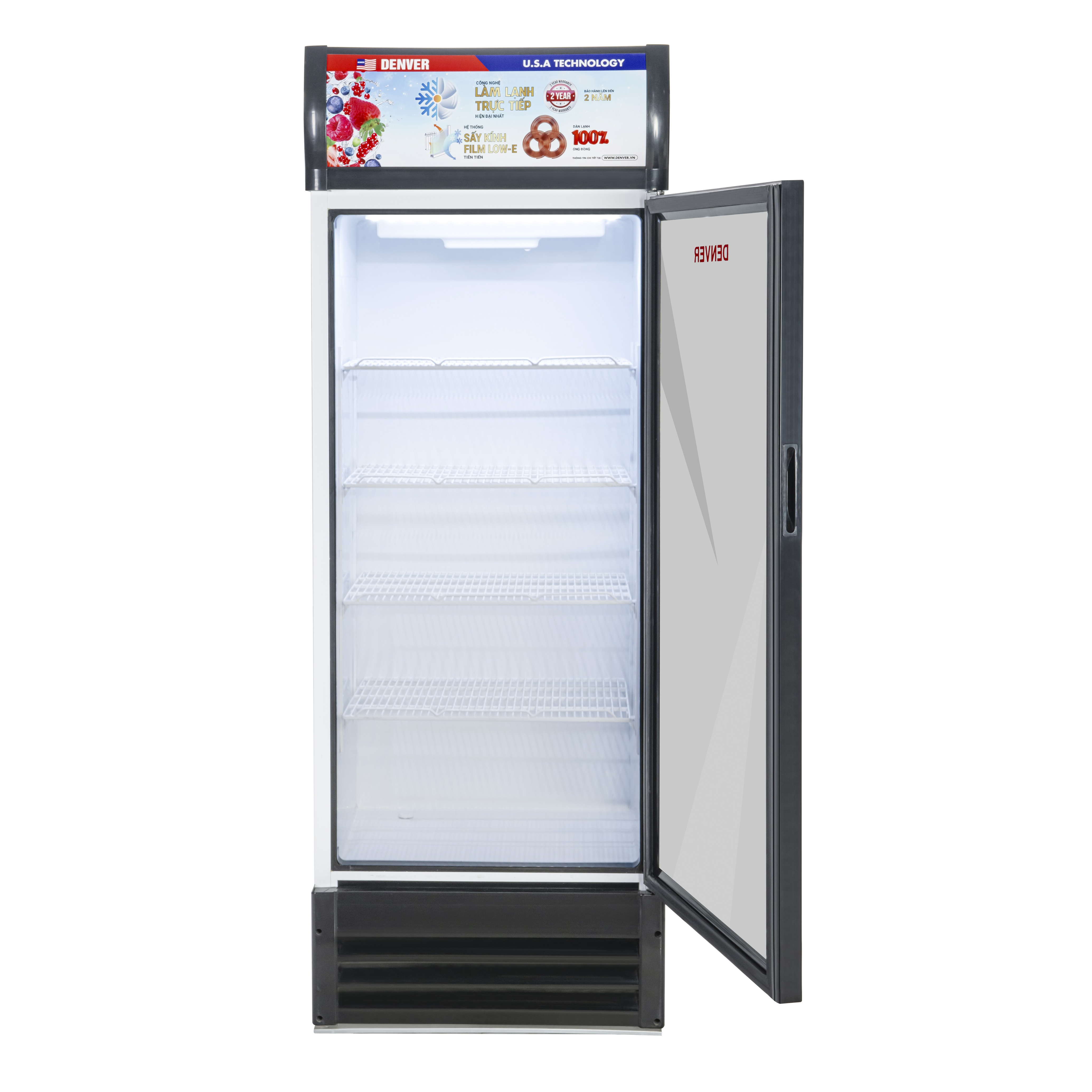 Tủ mát 1 cánh Denver 500 lít AS 890GTL