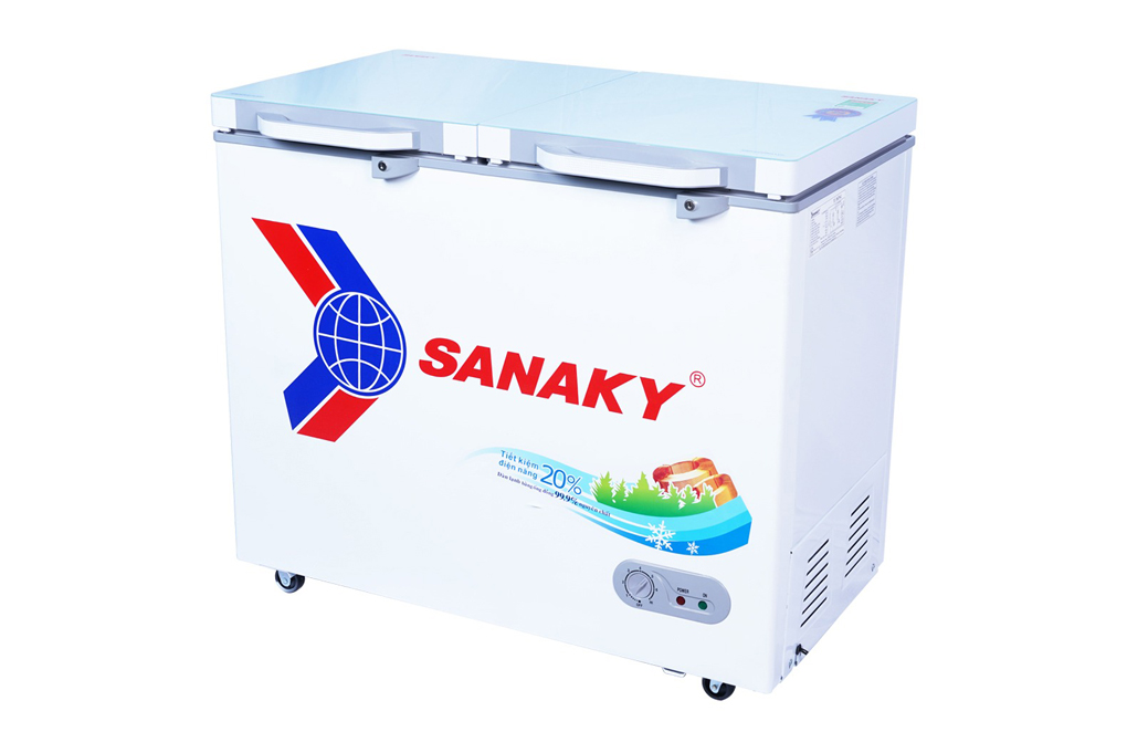 Tủ bảo quản Sanaky 280 lít VH-2899A2KD, mặt kính cường lực