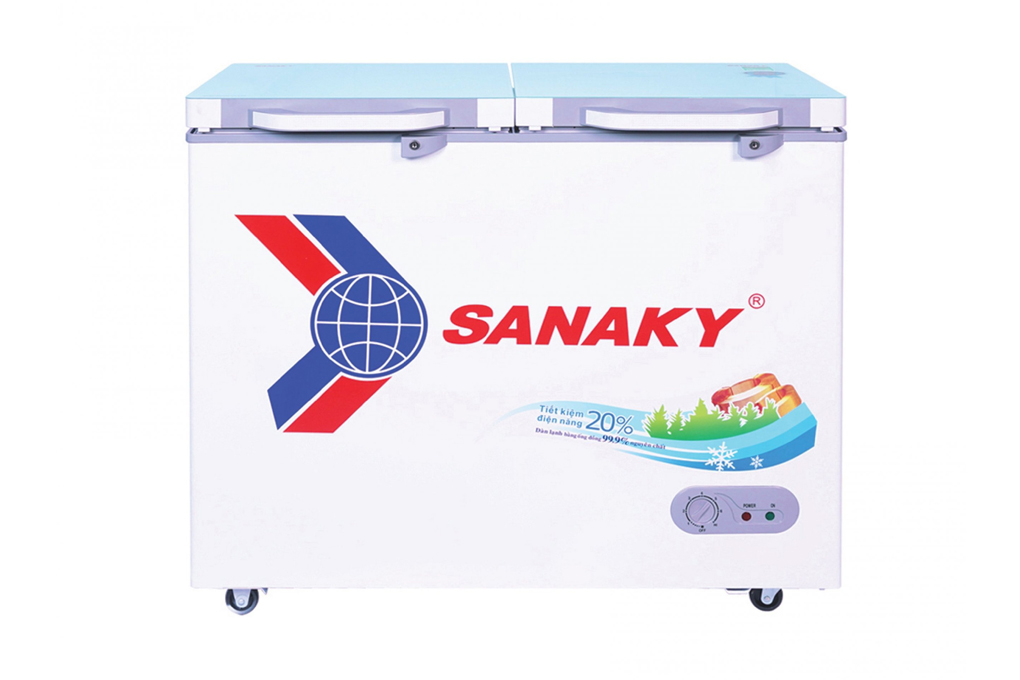 Tủ bảo quản Sanaky 280 lít VH-2899A2KD, mặt kính cường lực