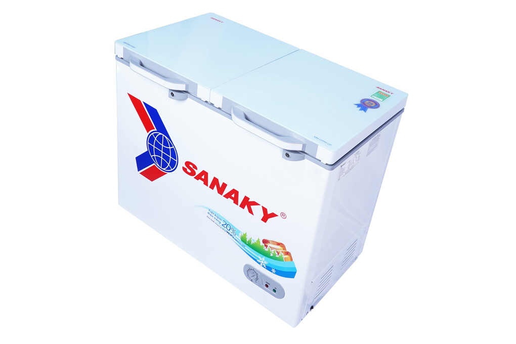 Tủ bảo quản Sanaky 280 lít VH-2899A2KD, mặt kính cường lực