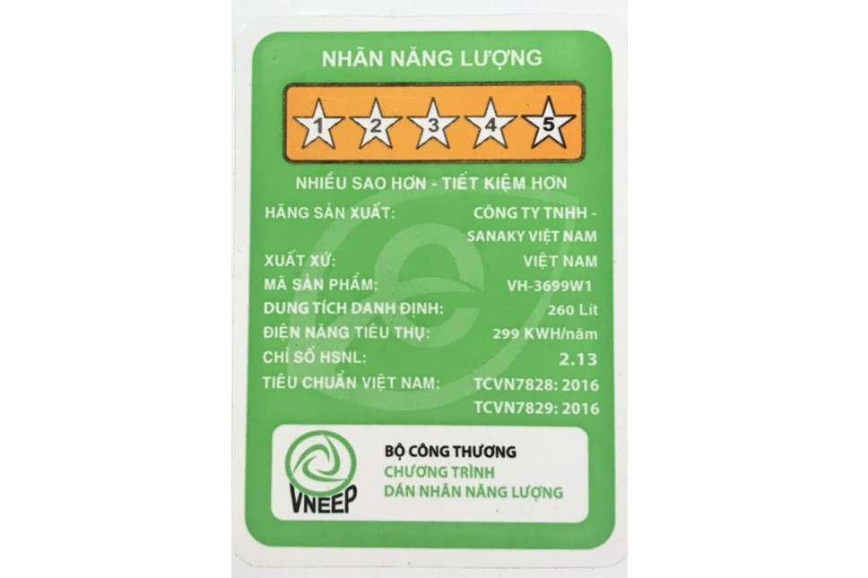 Tủ bảo quản Sanaky 360 lít VH-3699W1 - 2 ngăn 2 cánh