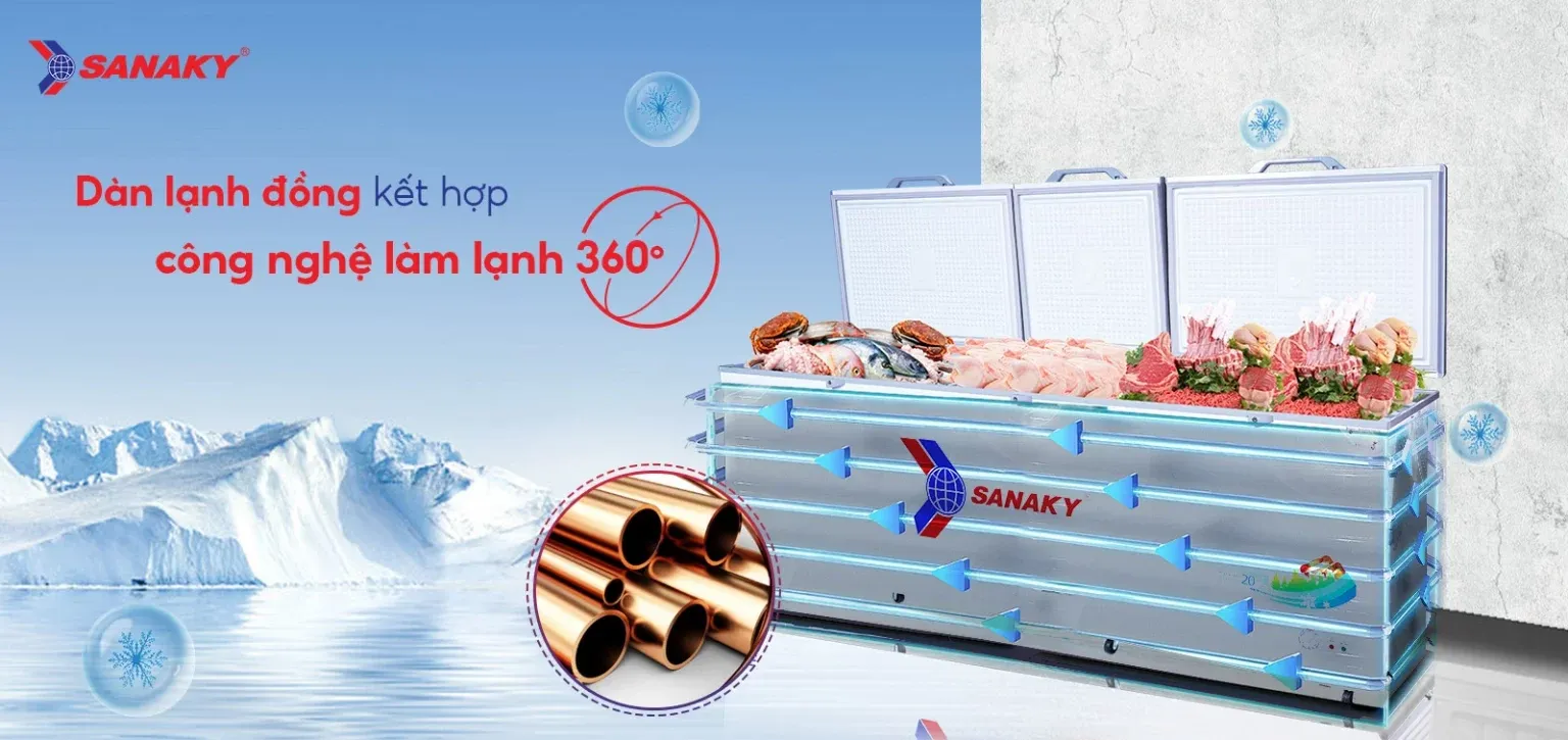 Tủ bảo quản Sanaky 1100 lít VH-1199HY, 1 ngăn 3 cánh