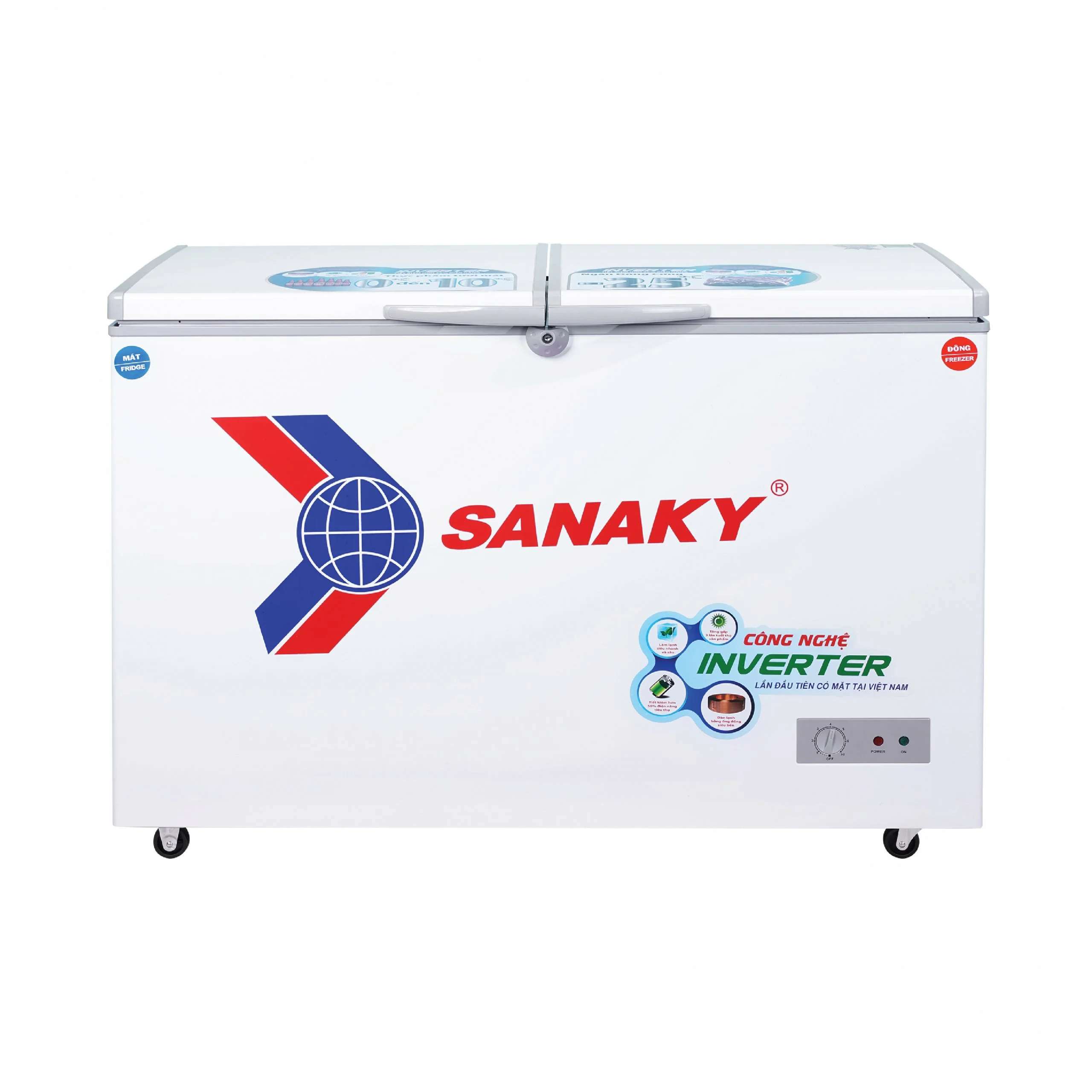 Tủ bảo quản Sanaky 220 lít VH-2899W1 - 2 ngăn đông, mát