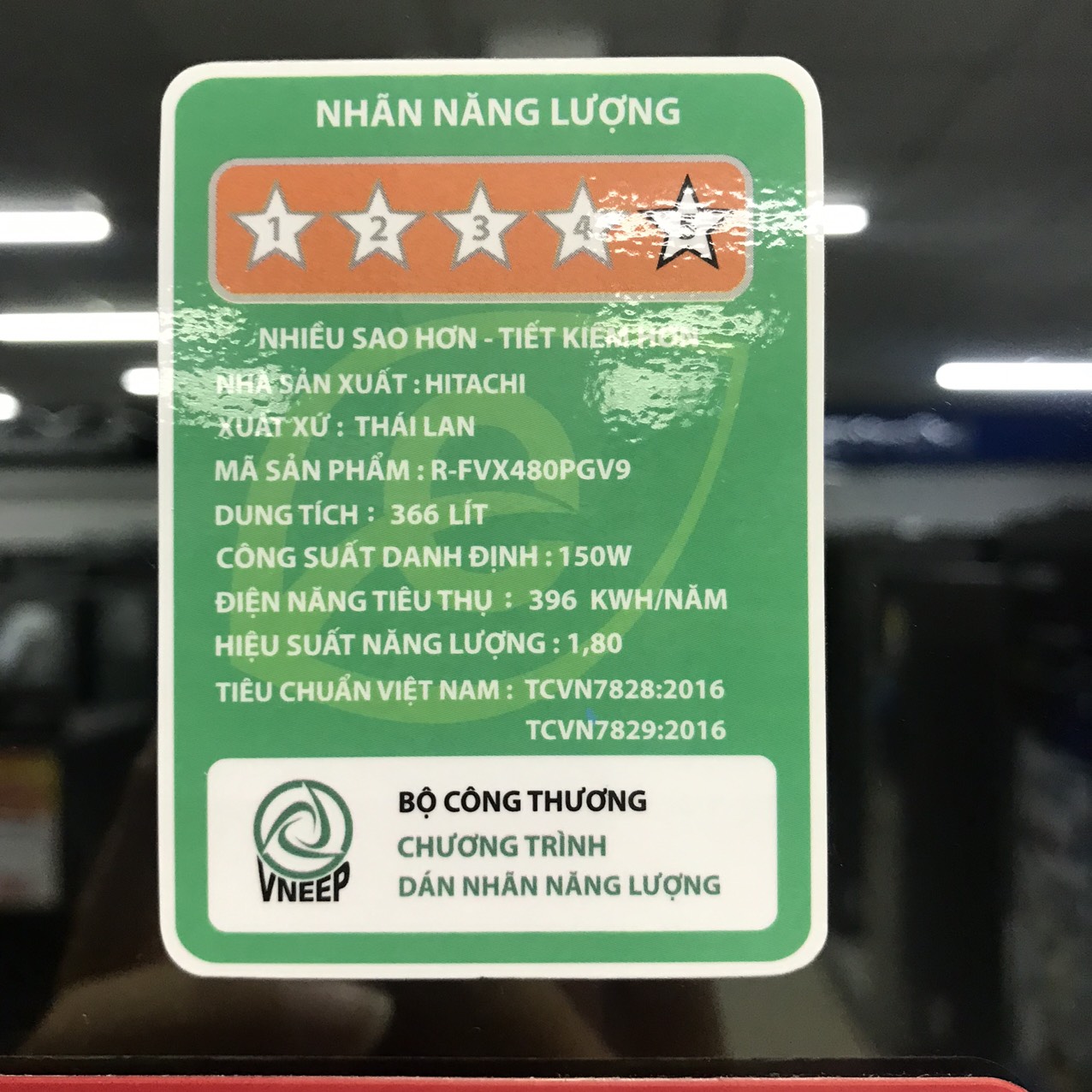 Tủ lạnh Hitachi inverter 366 lít R-FVX480PGV9(MIR)