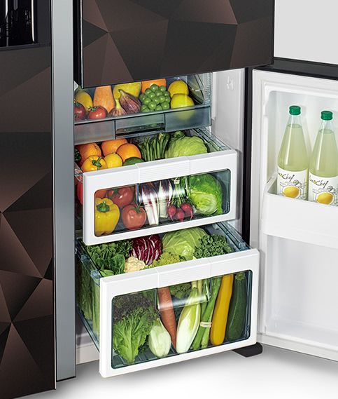 Ngăn chứa rau, củ, quả độc lập nhau