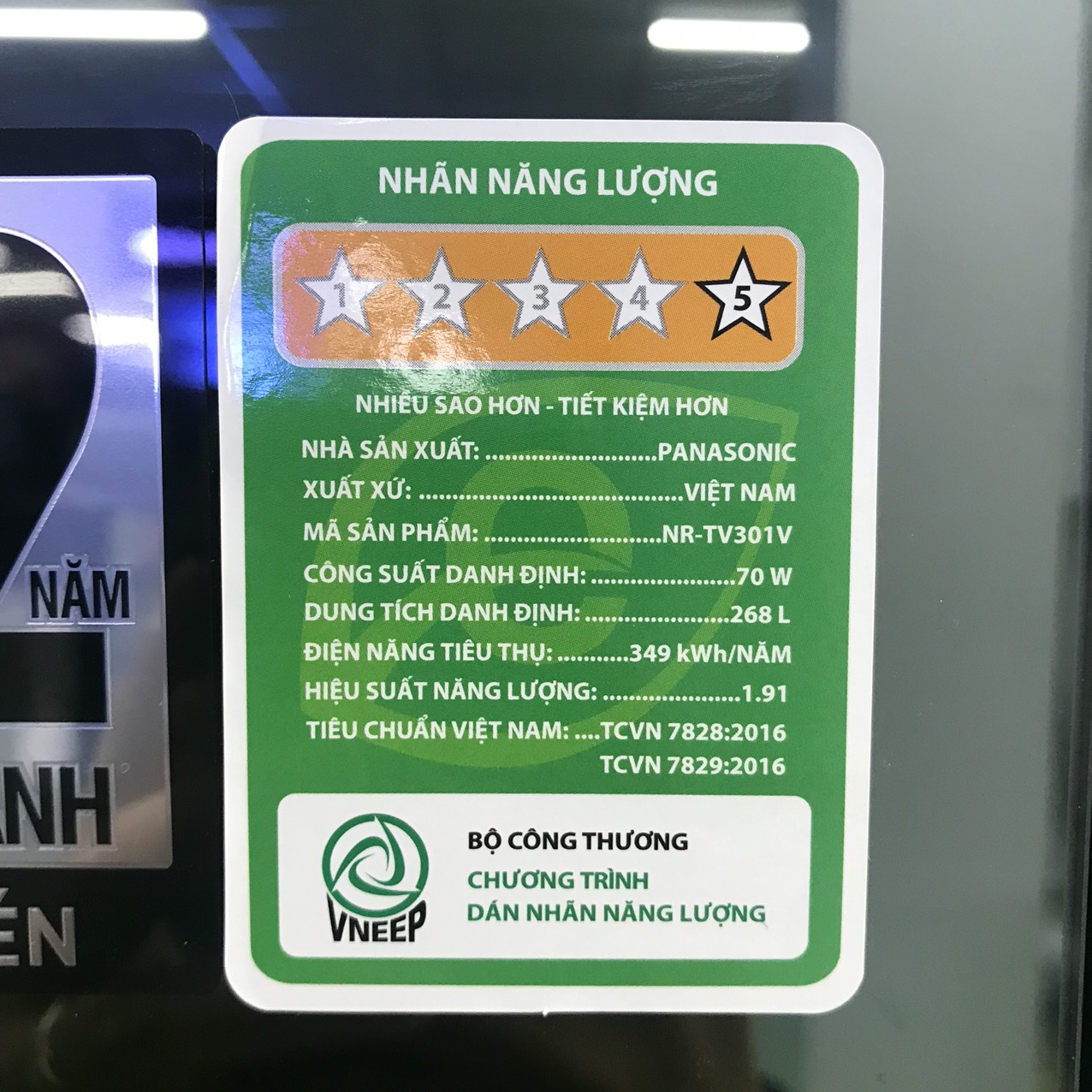 Tủ lạnh Panasonic inverter 268 lít NR-TV301VGMV