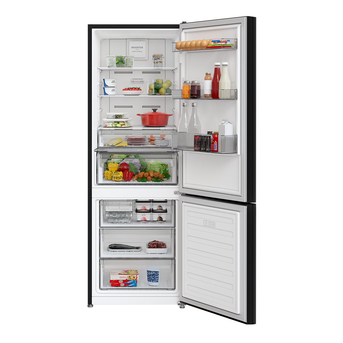 Tủ lạnh Hitachi Inverter 323 lít HRBN6340DGBKVN