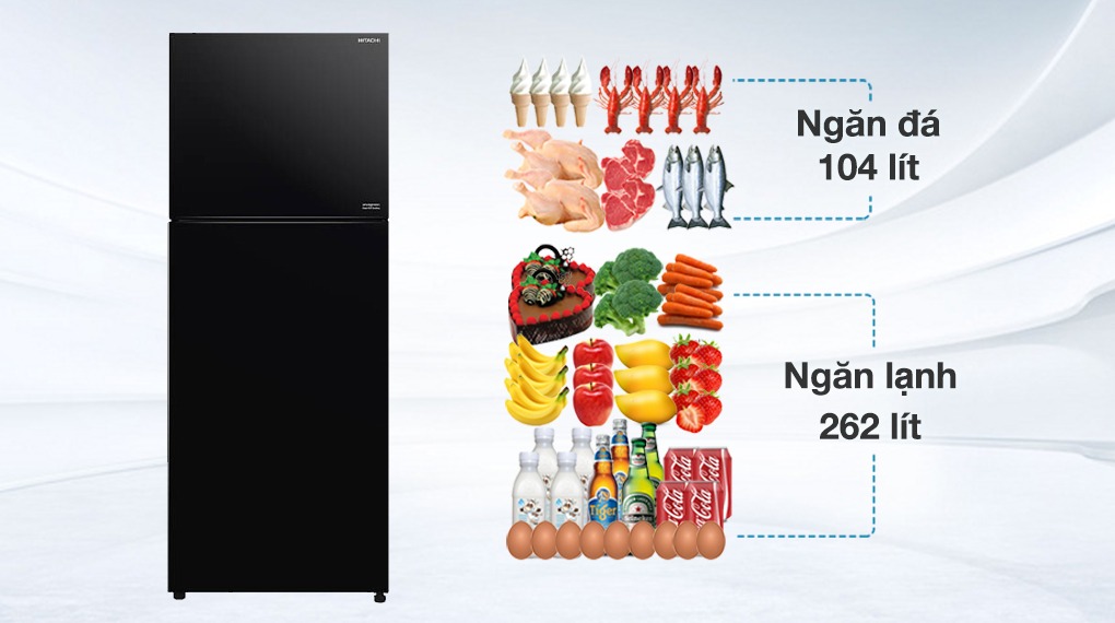 Tủ lạnh Hitachi 390 Lít R-FVY510PGV0(GBK)