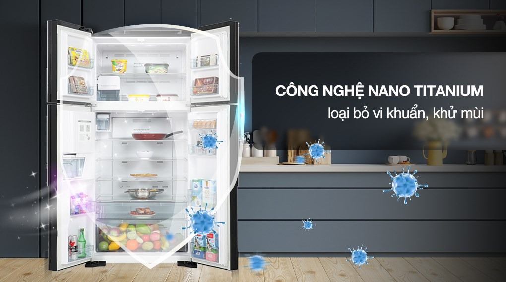 Tủ lạnh Hitachi Inverter 540 lít R-FW690PGV7(GBK)