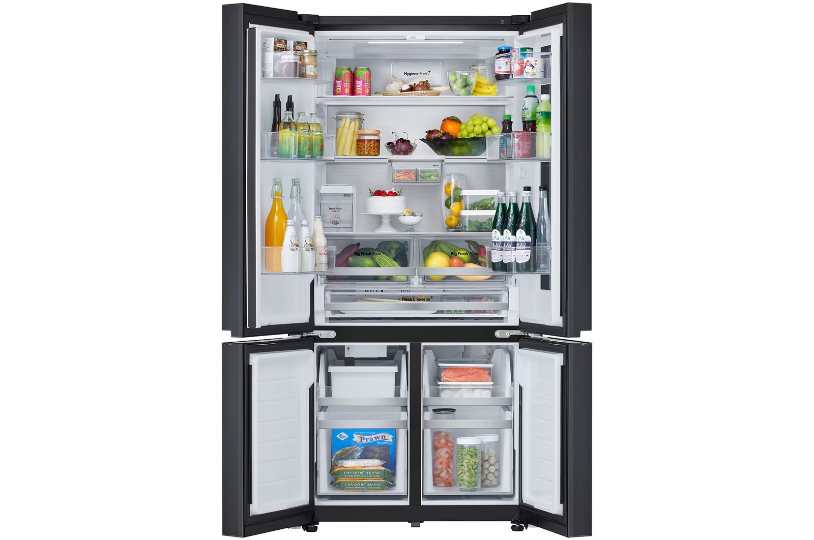 Tủ lạnh LG Inverter 617 lít Multi Door InstaView LFB61BLGAI