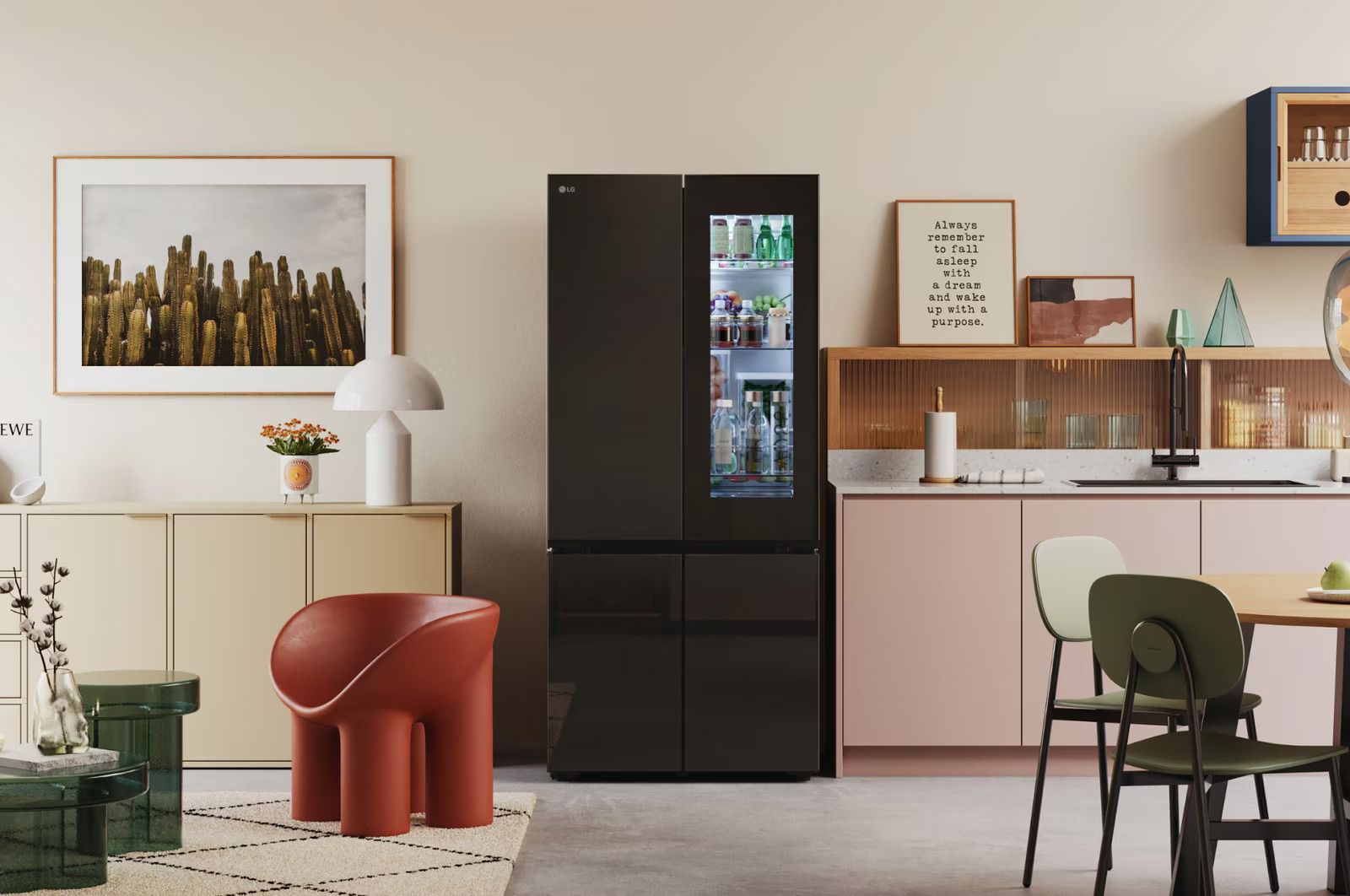 Tủ lạnh LG Inverter 617 lít Multi Door InstaView LFB61BLGAI