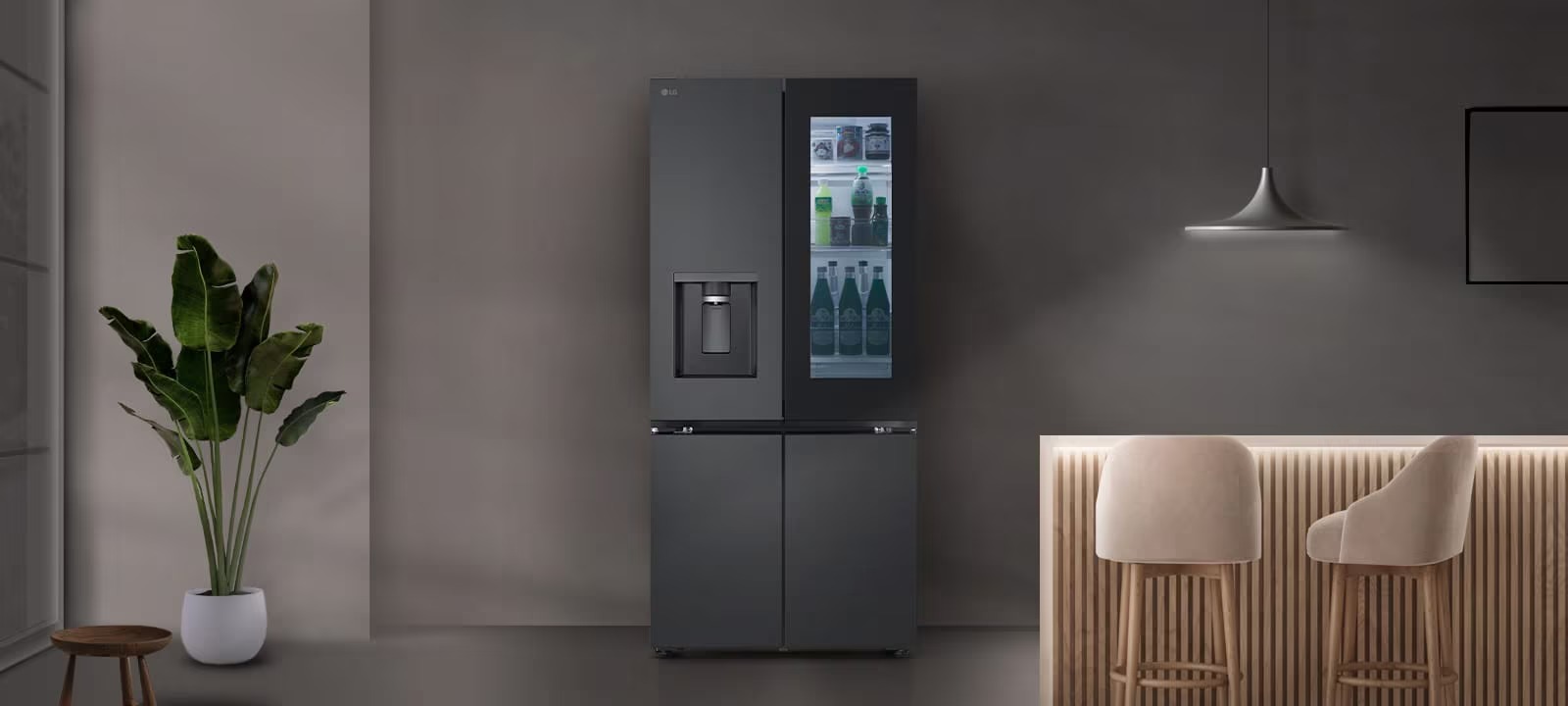 Tủ lạnh LG Inverter 576 lít Multi Door InstaView LFD58BLMAI