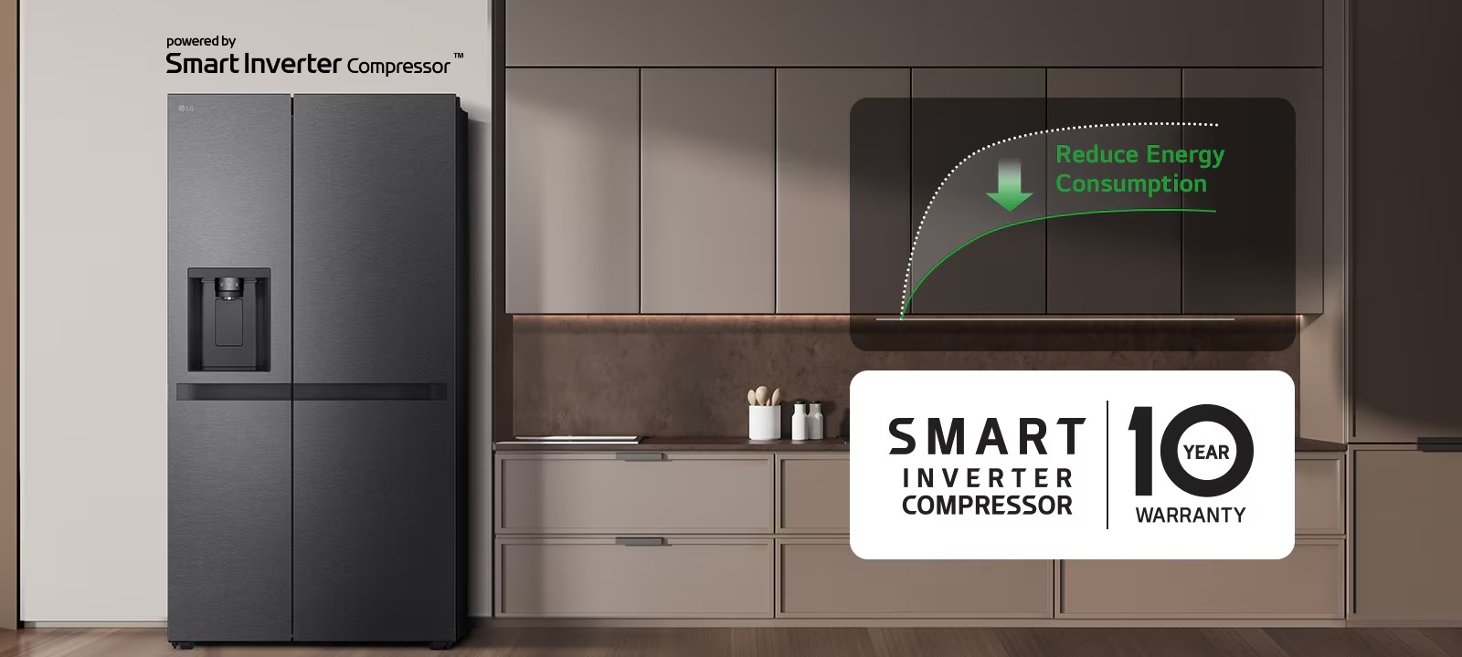 Tủ lạnh LG Inverter 641 lít Side By Side LSI63BLMA