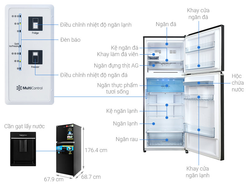 Tủ lạnh Panasonic Inverter 405 lít NR-TX461GPKV