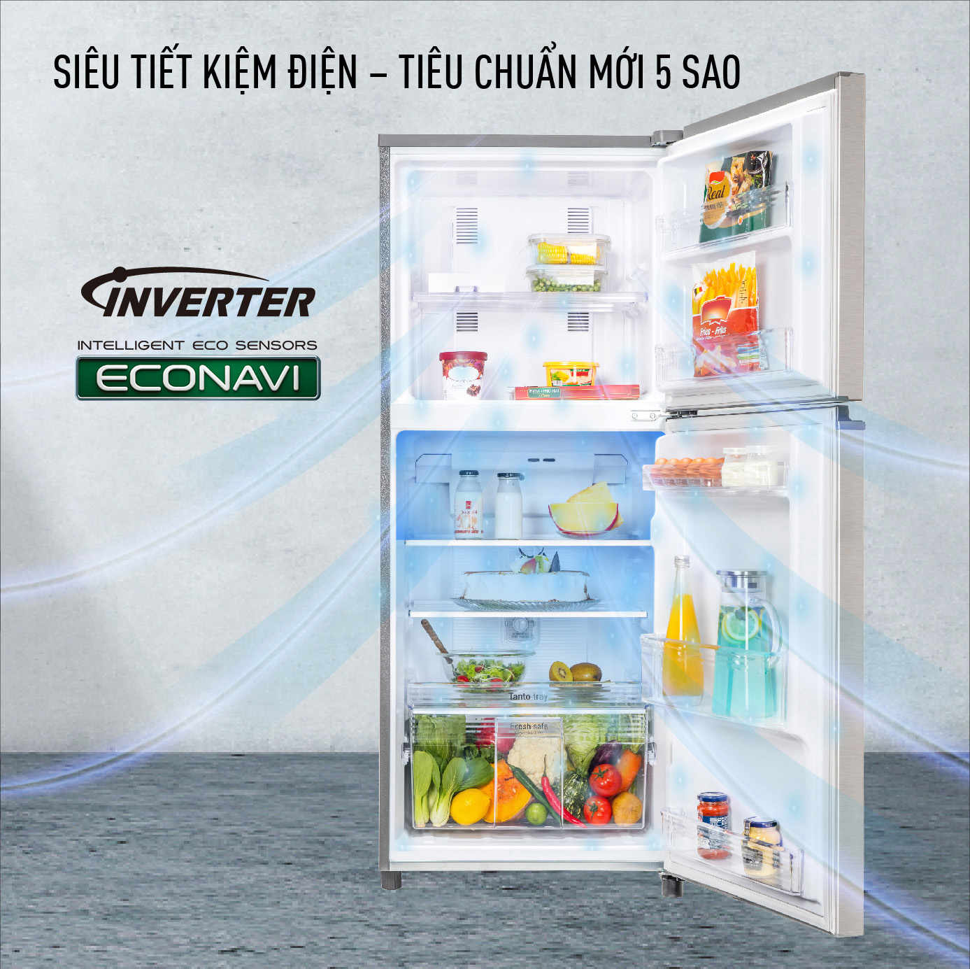 Tủ lạnh Panasonic 234 lít Inverter NR-TV261APSV