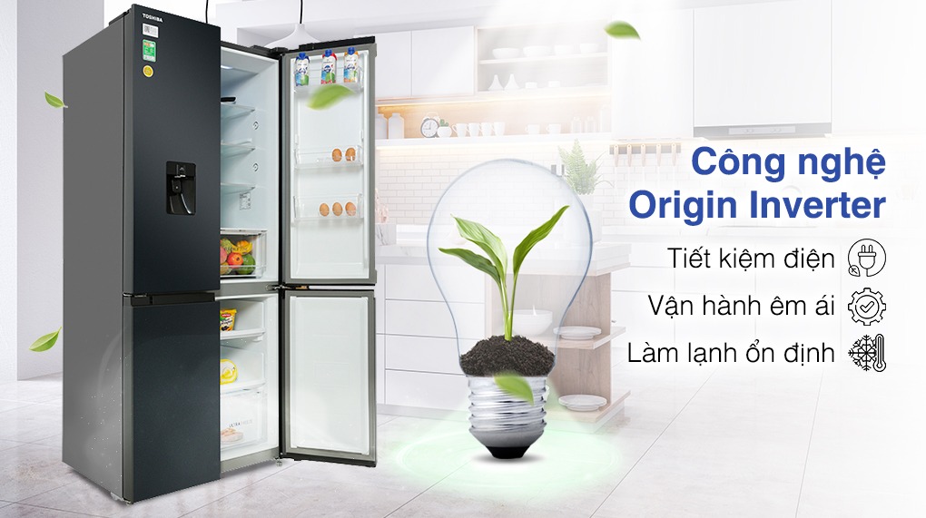Tủ lạnh thông minh Toshiba Inverter 509 lít GR-RF605WI-PMV(06)-MG