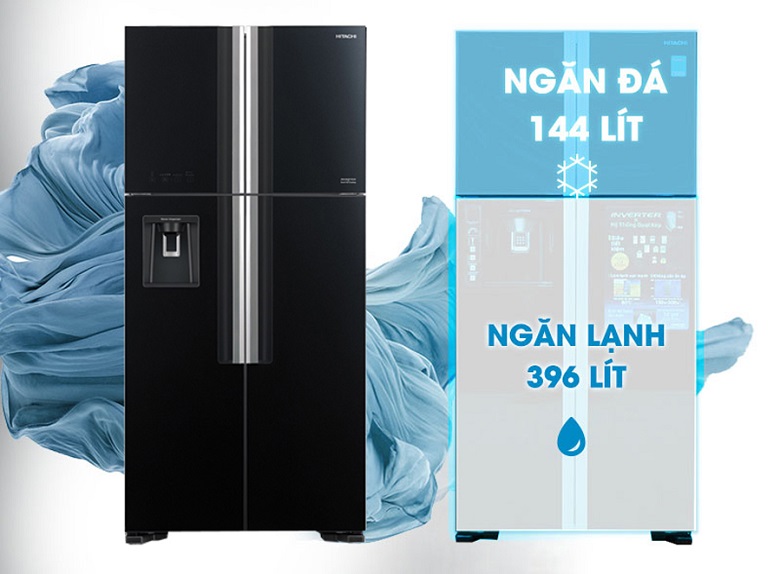 Dung t&iacute;ch 540 l&iacute;t - Tủ lạnh Hitachi Inverter 540 l&iacute;t R-FW690PGV7 GBK