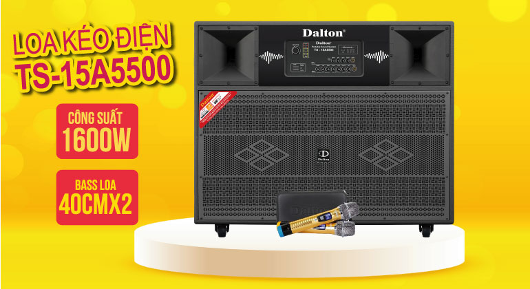Loa kéo điện Dalton TS-15A5500, công suất 1600W