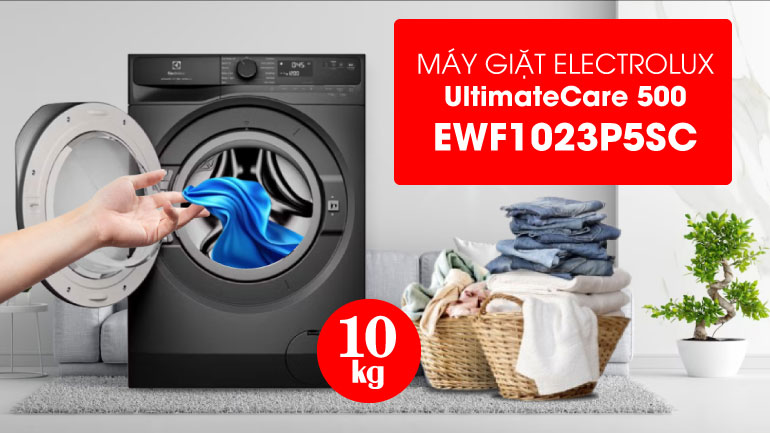 Máy giặt lồng ngang Electrolux 10kg Inverter EWF1023P5SC